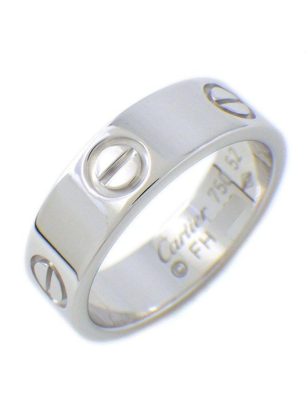 Cartier Ring Love Classic Model 18k White Gold